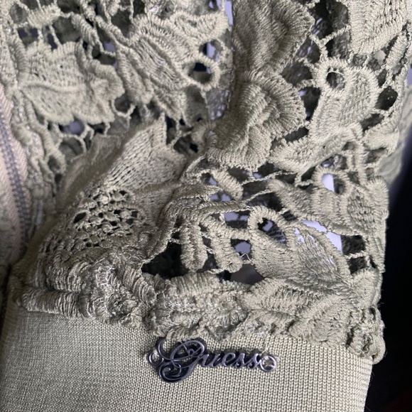 Guess Olive Green Lace Jacket - New with Tag - Size Small - Picture 6 of 8